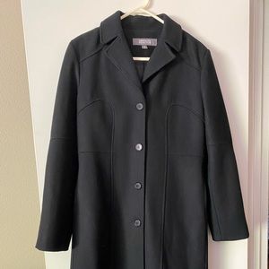 Kenneth Cole Black 14 Wool Coat